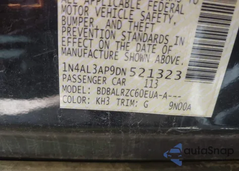 2013 Nissan Altima 2.5 S из США, поврежденный, VIN 1N4AL3AP9DN521323